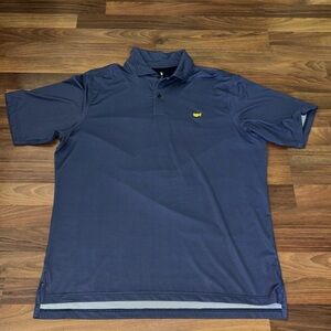 Master’s Polo Shirt Navy and White Stripe - Size Large
